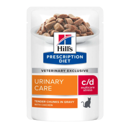 Hill's Feline c/d - 1,5 kg, 3 kg, 8 kg, 12 kg, 12 x 85 g m. kylling eller 12 x 85 g m. laks