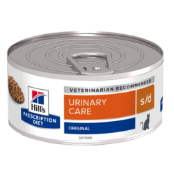 Hill's Feline s/d - 1,5 kg, 3 kg, 24 x 156 vdfoder eller 12 x 85 g portions breve vdfoder
