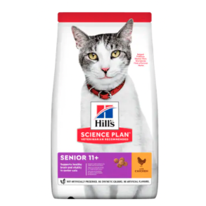 HILL'S Senior 11+ Kattefoder med kylling - 1,5kg, 3kg eller 7 kg