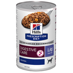 Hill's i/d Low Fat trfoder til hunde med kylling - 1.5 kg, 4 kg, 12 kg eller 360 g dser