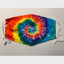 Bld lkker stof ansigtsmaske - 2-lags, med lomme til filter og i festlige farver.