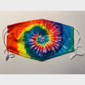 Bld lkker stof ansigtsmaske - 2-lags, med lomme til filter og i festlige farver.