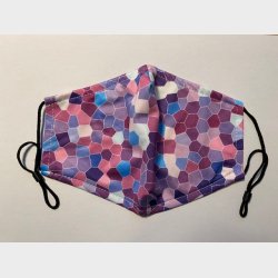 Bld lkker stof ansigtsmaske - 2-lags, med lomme til filter og i festlige farver.
