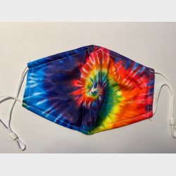 Bld lkker stof ansigtsmaske - 2-lags, med lomme til filter og i festlige farver.