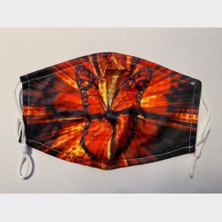 Bld lkker stof ansigtsmaske - 2-lags, med lomme til filter og i festlige farver.