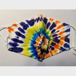 Bld lkker stof ansigtsmaske - 2-lags, med lomme til filter og i festlige farver.