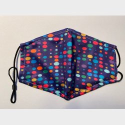 Bld lkker stof ansigtsmaske - 2-lags, med lomme til filter og i festlige farver.