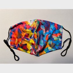 Bld lkker stof ansigtsmaske - 2-lags, med lomme til filter og i festlige farver.