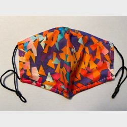Bld lkker stof ansigtsmaske - 2-lags, med lomme til filter og i festlige farver.