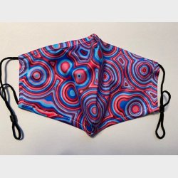 Bld lkker stof ansigtsmaske - 2-lags, med lomme til filter og i festlige farver.