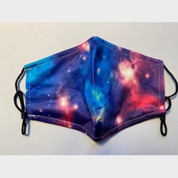 Bld lkker stof ansigtsmaske - 2-lags, med lomme til filter og i festlige farver.