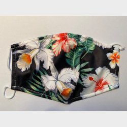 Bld lkker stof ansigtsmaske - 2-lags, med lomme til filter og i festlige farver.