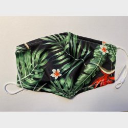 Bld lkker stof ansigtsmaske - 2-lags, med lomme til filter og i festlige farver.