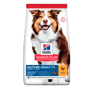 HILL'S SCIENCE PLAN Medium Mature Adult 7+ hundefoder med kylling - 2,5 kg eller 12 kg
